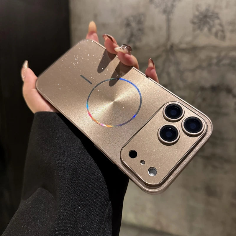 Magnetic Glitter Aurora Glossy Phone Case For Magsafe iPhone