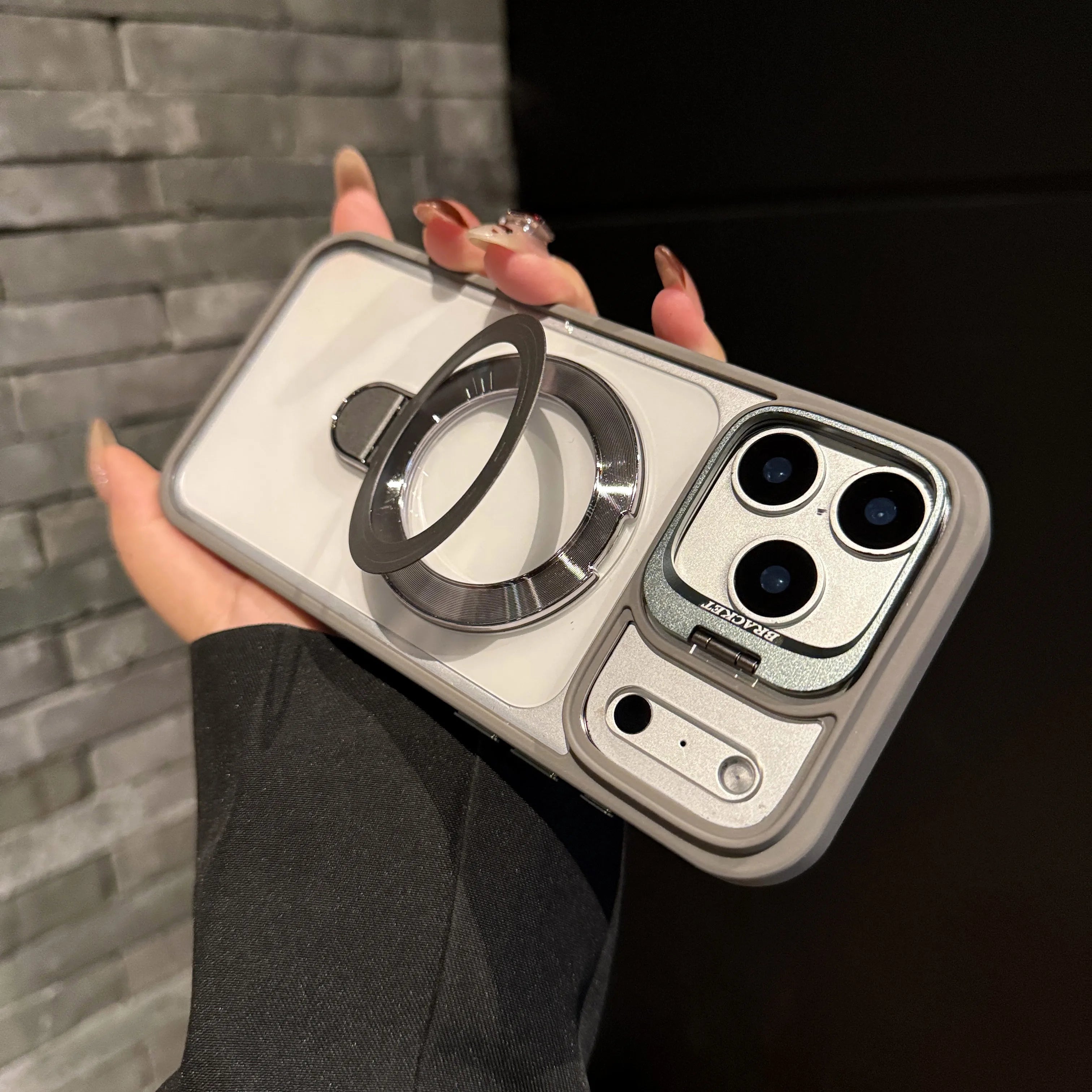 Luxury Dual Bracket All-In-One Design Case For iPhone