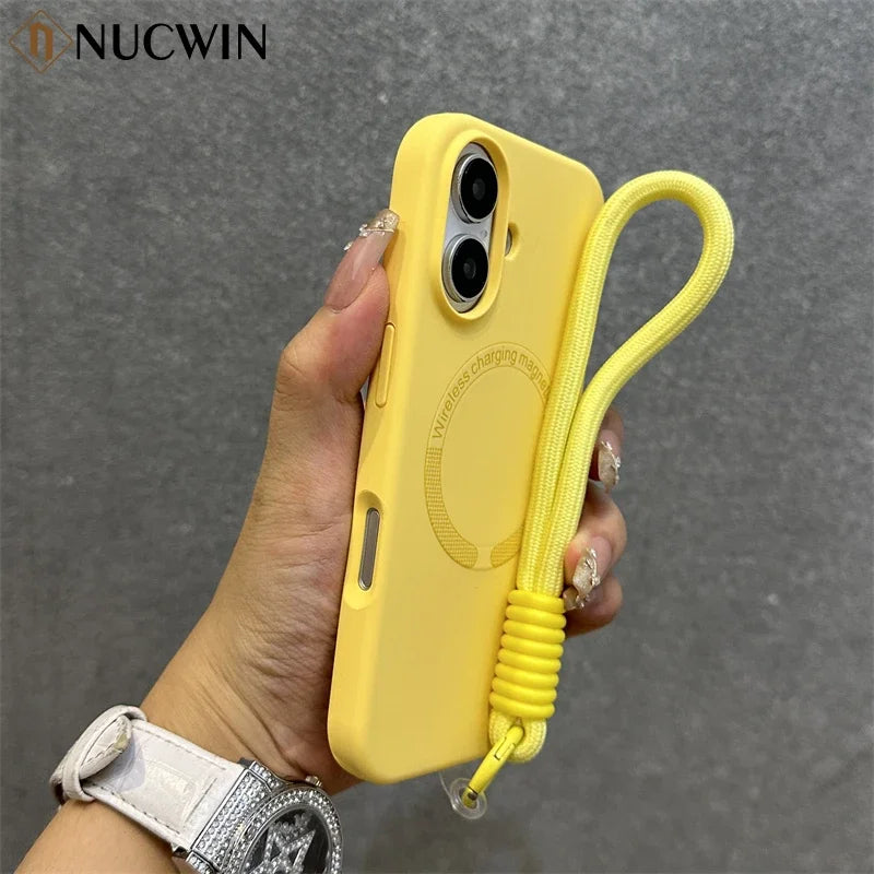Liquid silicone lanyard cover for iPhone