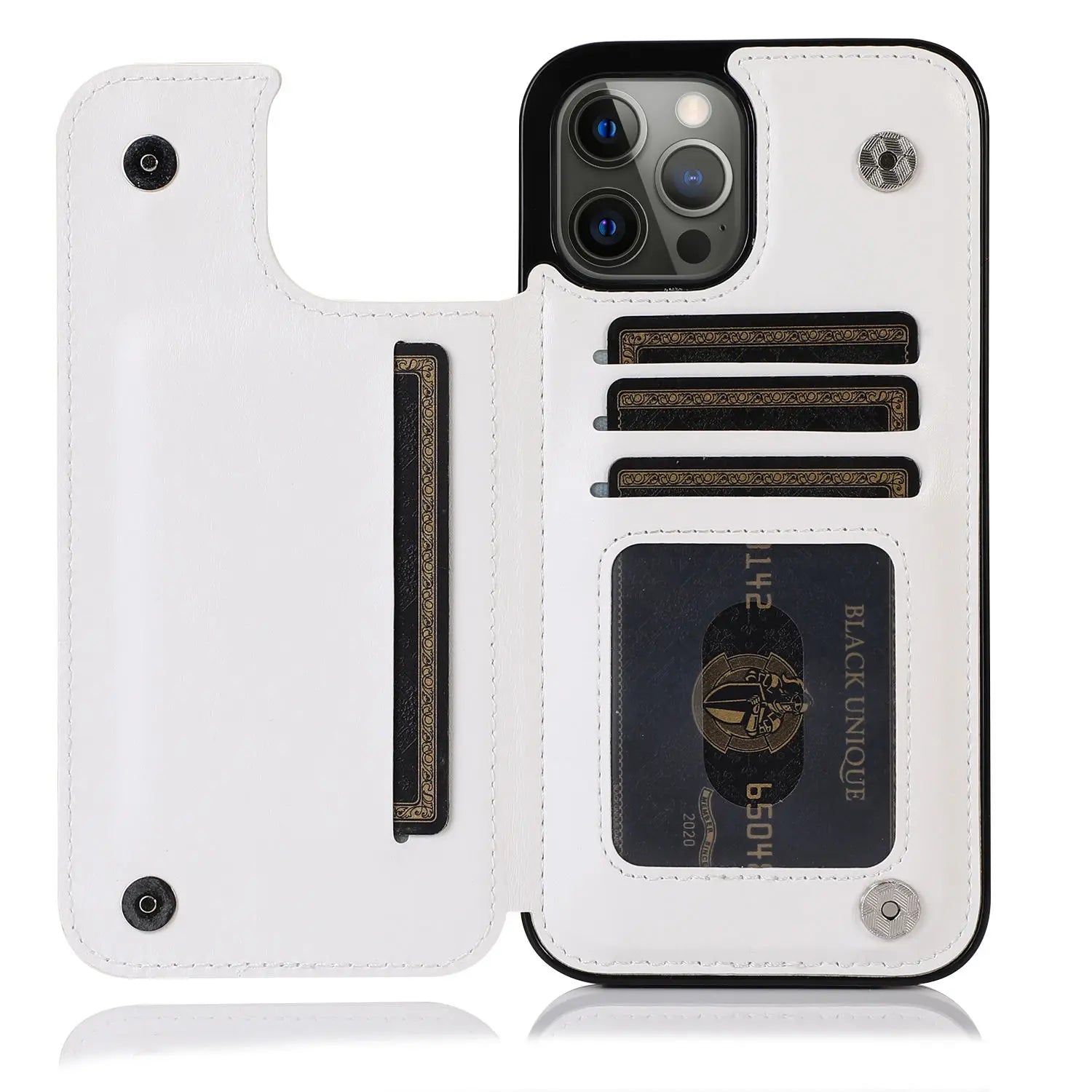 Luxury PU Leather Wallet Case For iPhone 