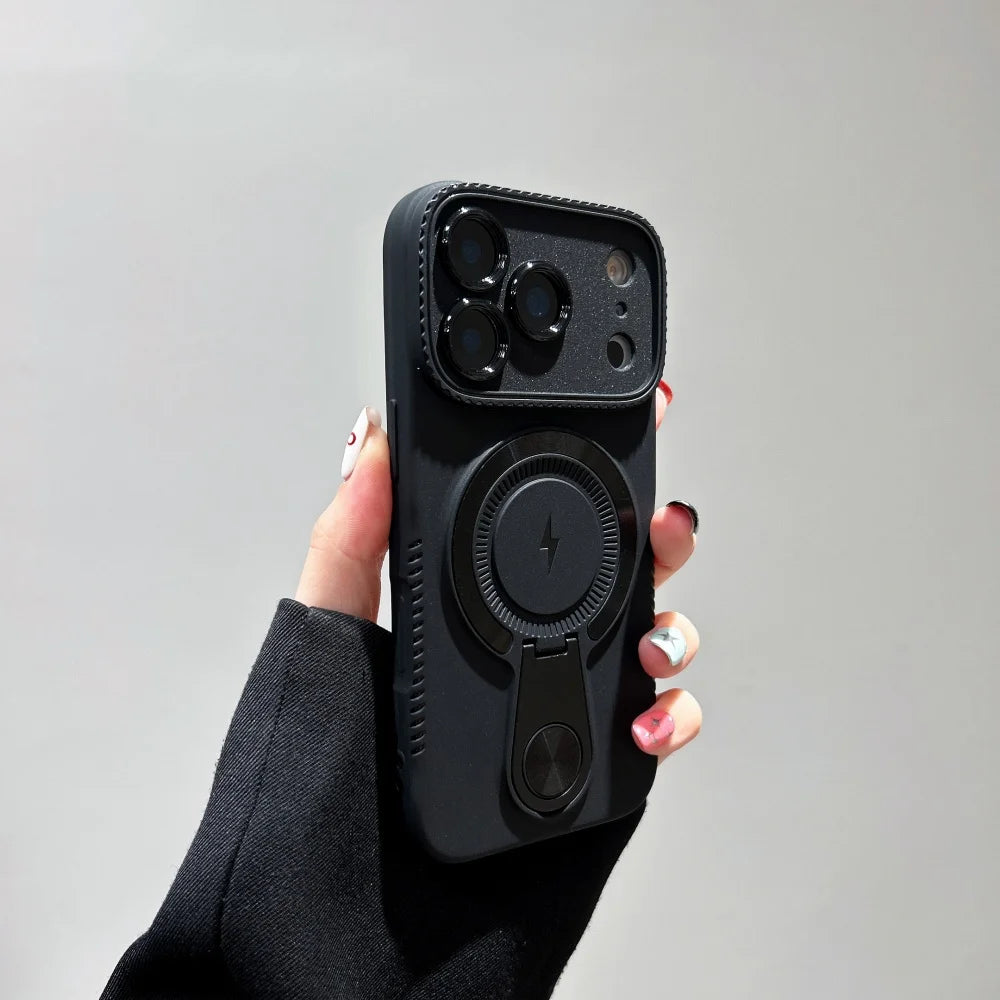 Full-Cover Magnetic Case with Stand Design For iPhone