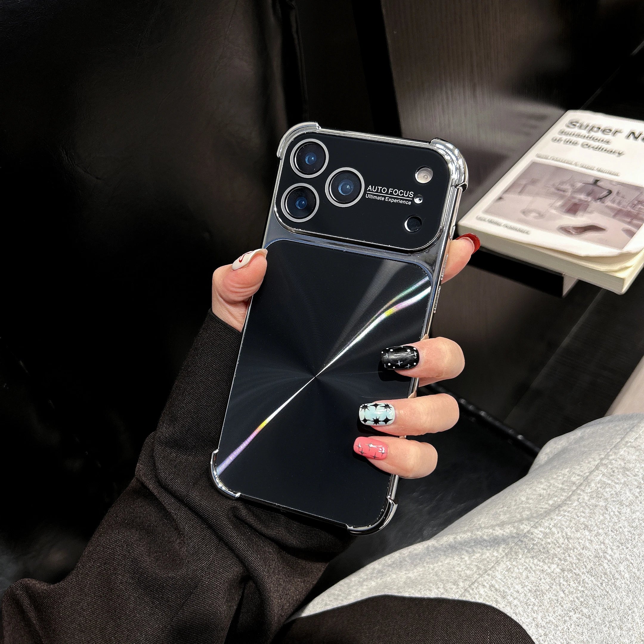 CD Gradient Shockproof Case For iPhone with Lens Protector