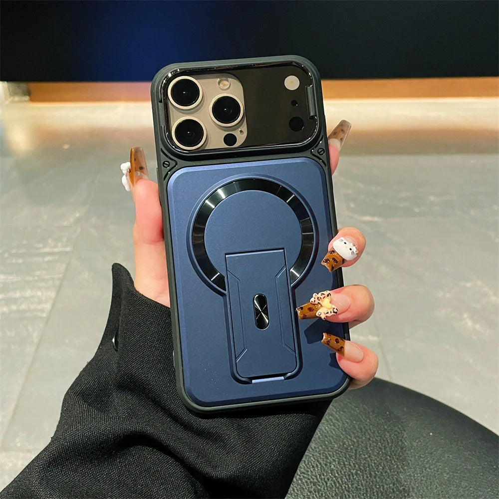 Full-Coverage Shock-Resistant Invisible Stand Case for iPhone