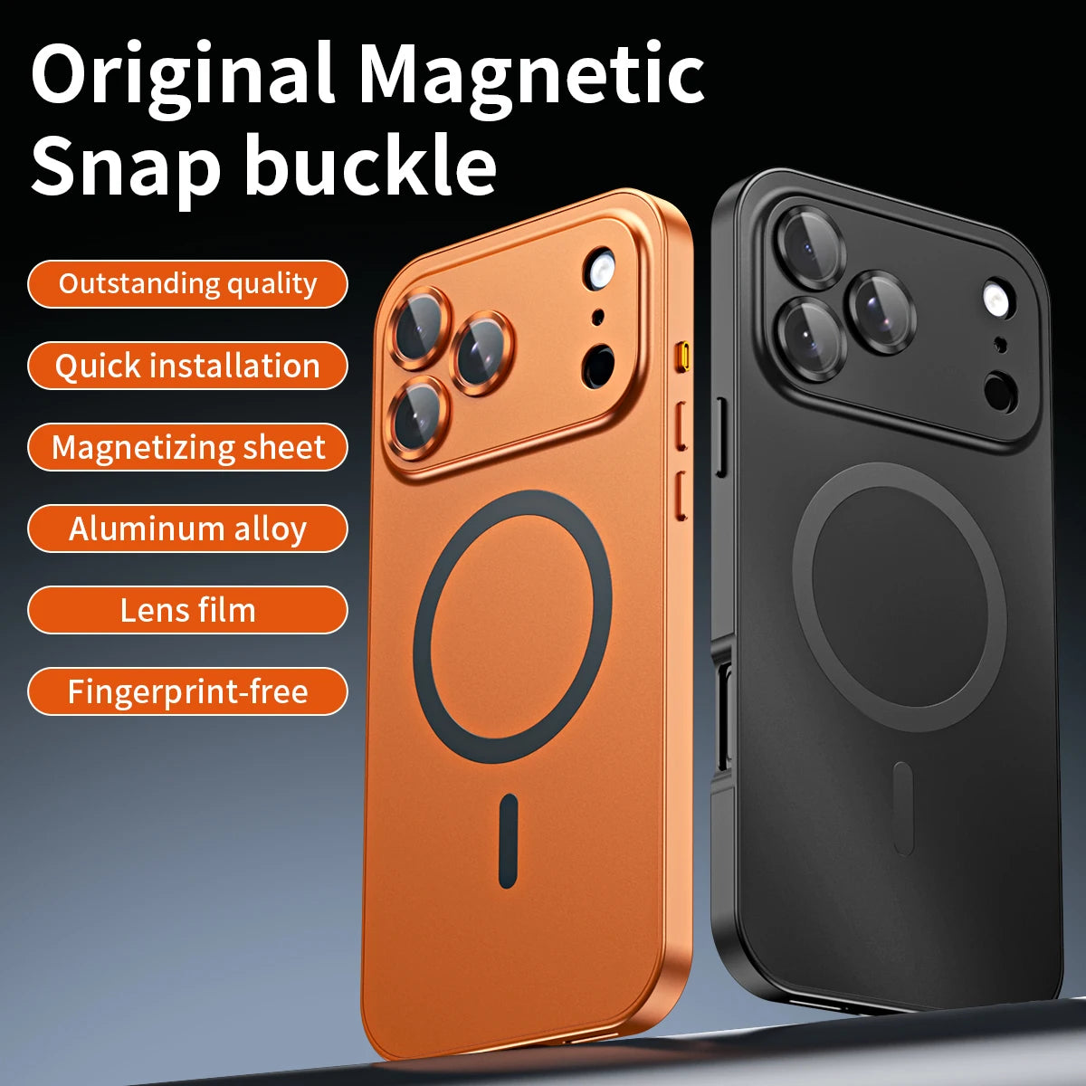 Aluminum Metal Frame Magnetic Case For iPhone