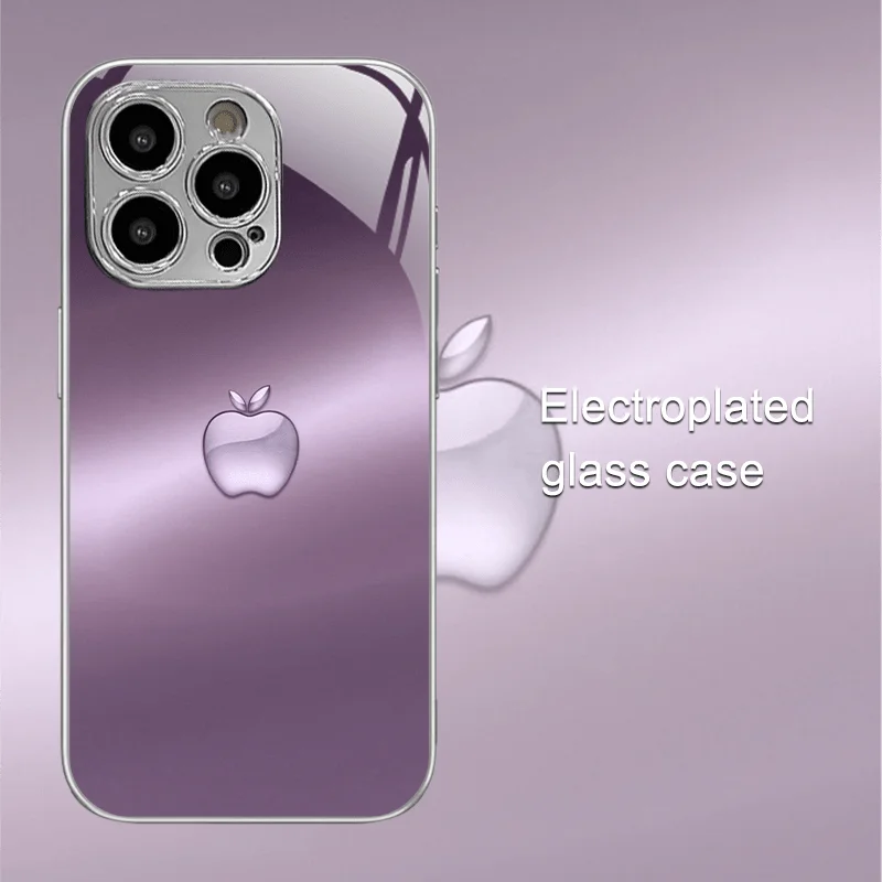 Exquisite printed logo High-end trend Glass TPU QHD Phone Case for iPhone