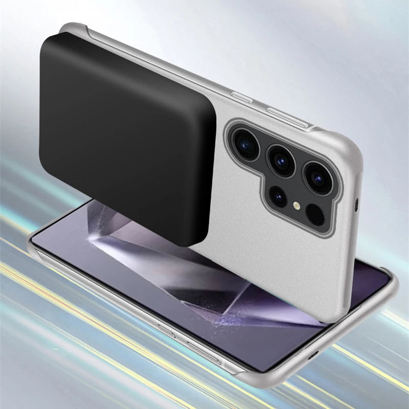 Matte metallic frameless PC hard shell phone case for Samsung