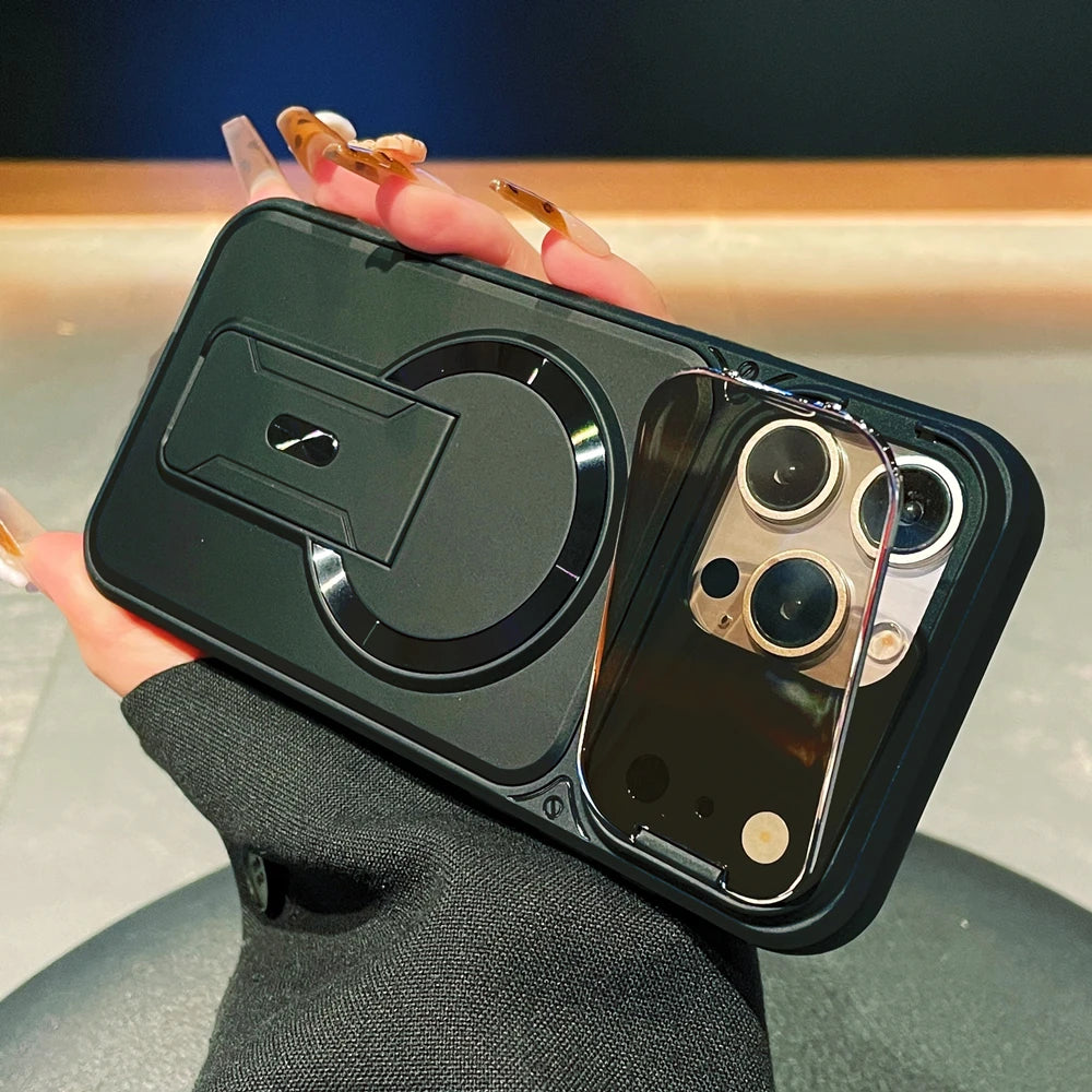 Full-Coverage Shock-Resistant Invisible Stand Case for iPhone