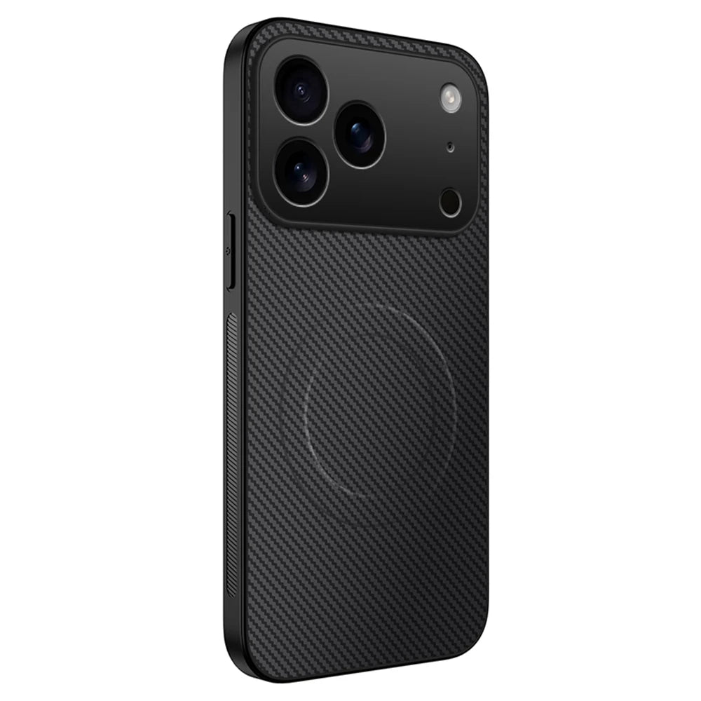 Ultra Thin Carbon Fbier Magnetic Leather Case for iPhone