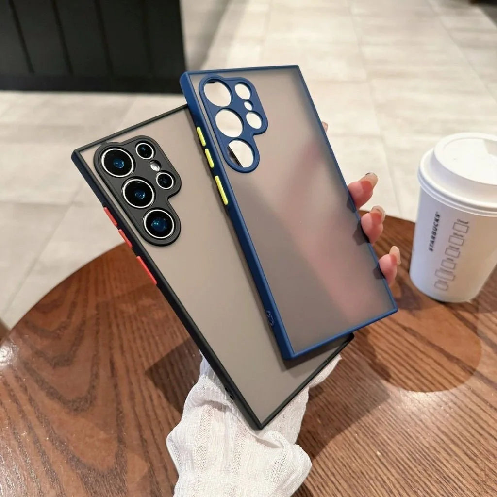 Shockproof Matte Transparent Case For Samsung Galaxy