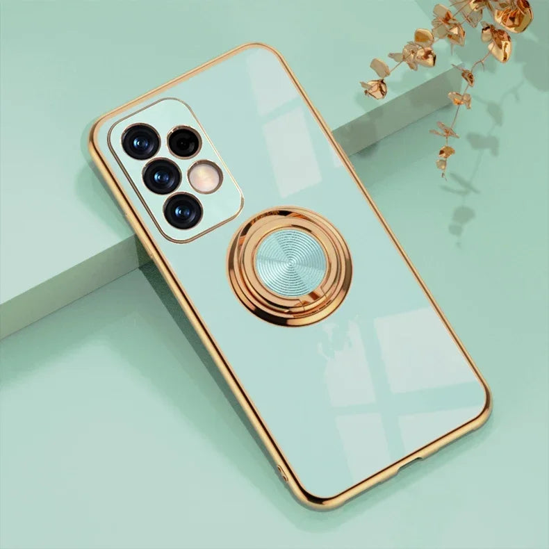 Luxury Plated Ring Holder Case for Samsung A-series and S-series