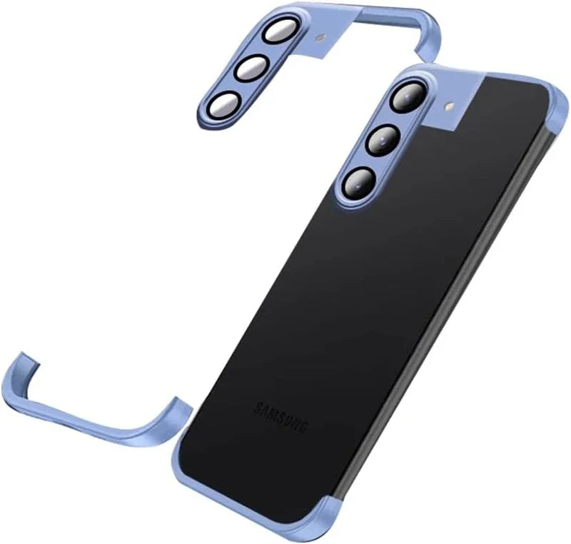 Lens protection frameless silicone protective case for Samsung