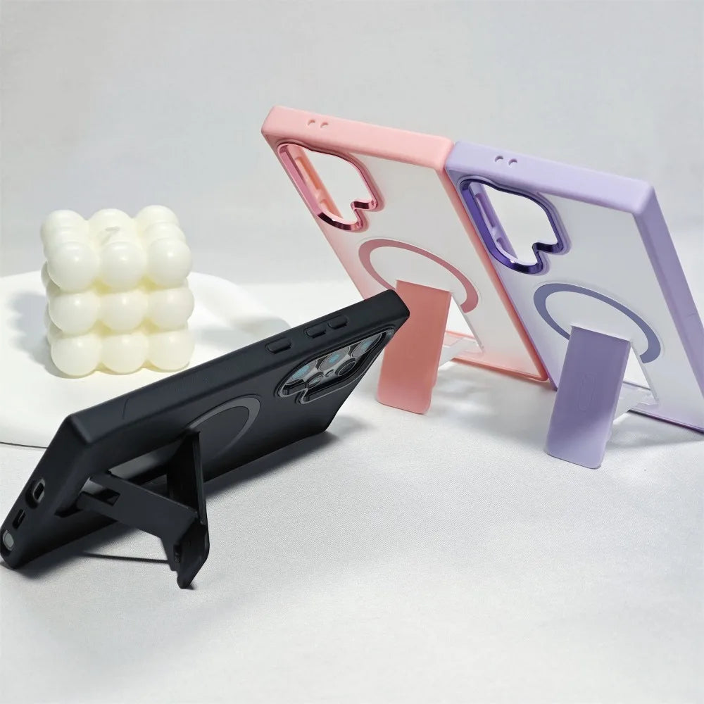 Invisible Kickstand Magnetic Case for Samsung