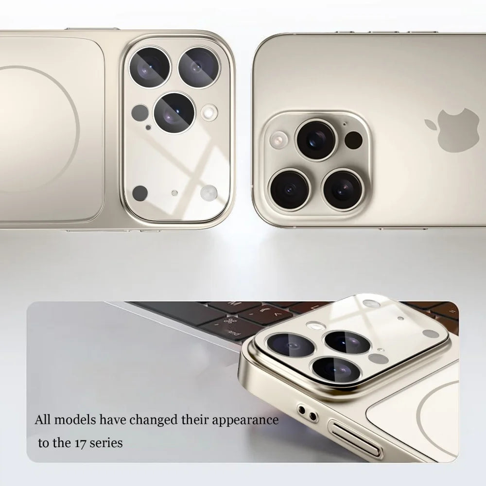 Frosted Large Window Case with Lens Film For iPhone