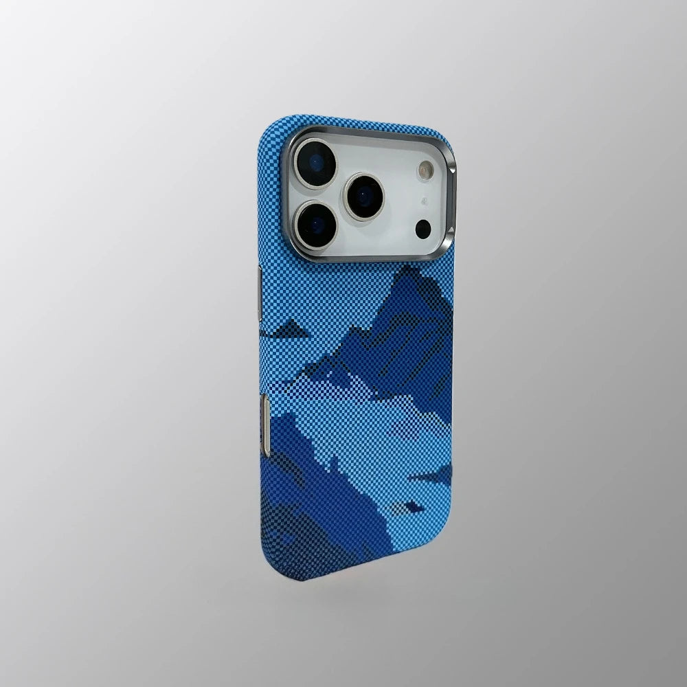Matte Relief Magnetic  Snow Mountain Case for iPhone