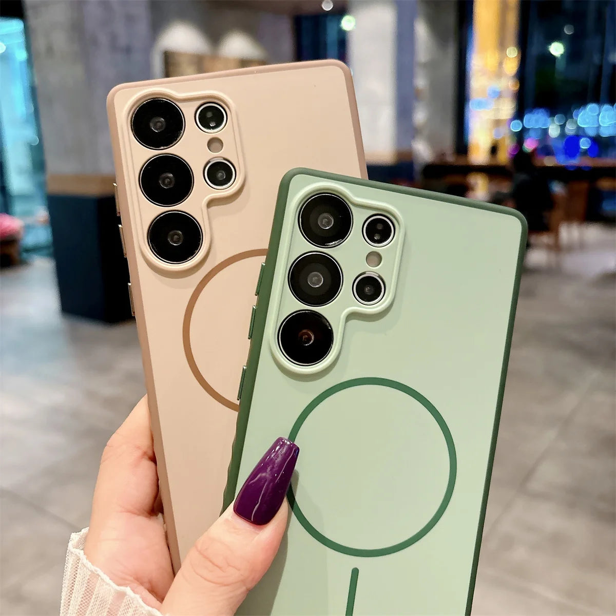 Matte Magnetic Protective Case For Samsung Galaxy