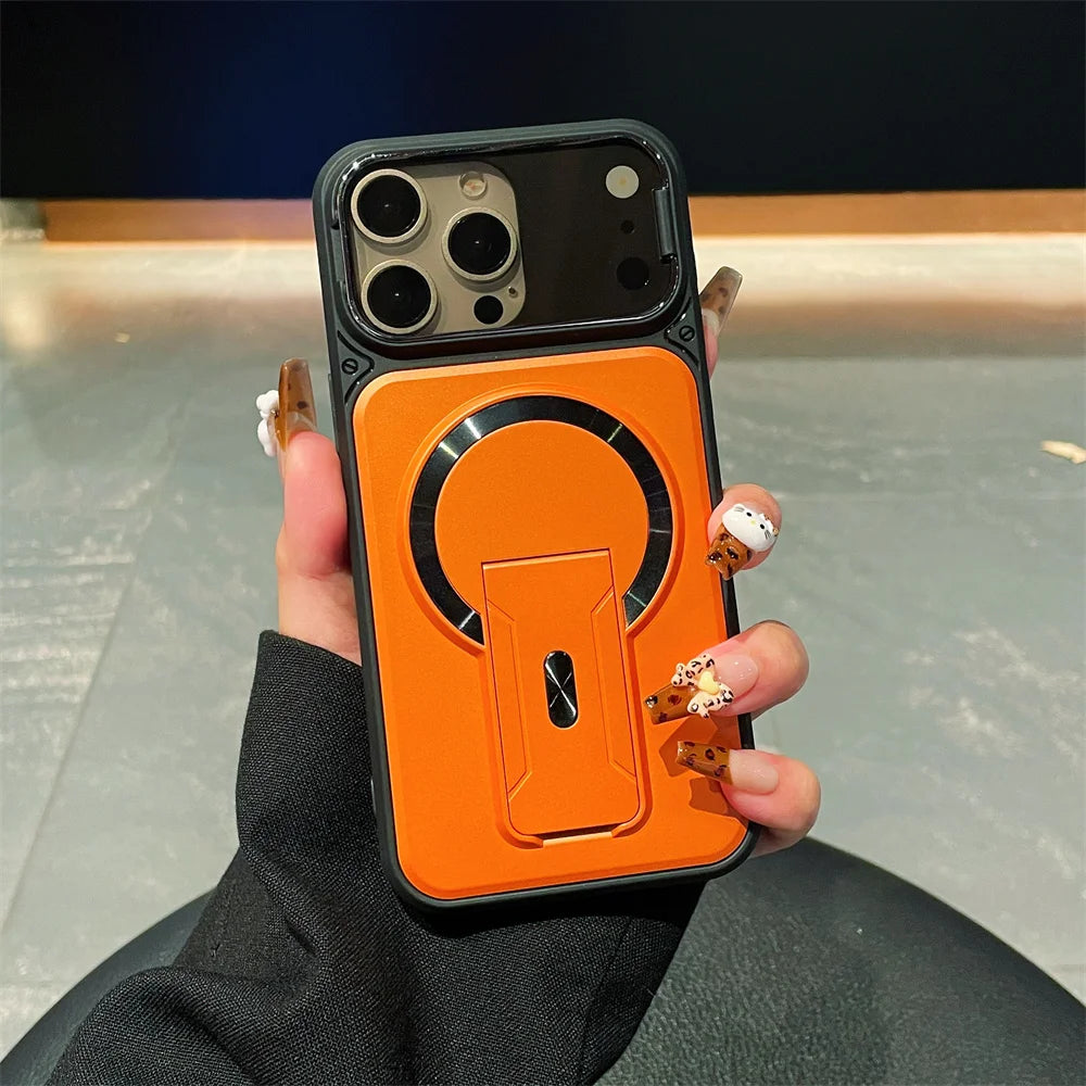 Full-Coverage Shock-Resistant Invisible Stand Case for iPhone