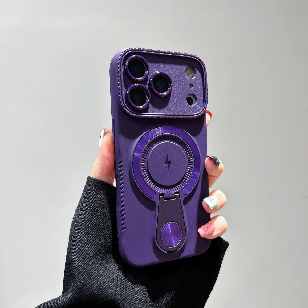 Full-Cover Magnetic Case with Stand Design For iPhone