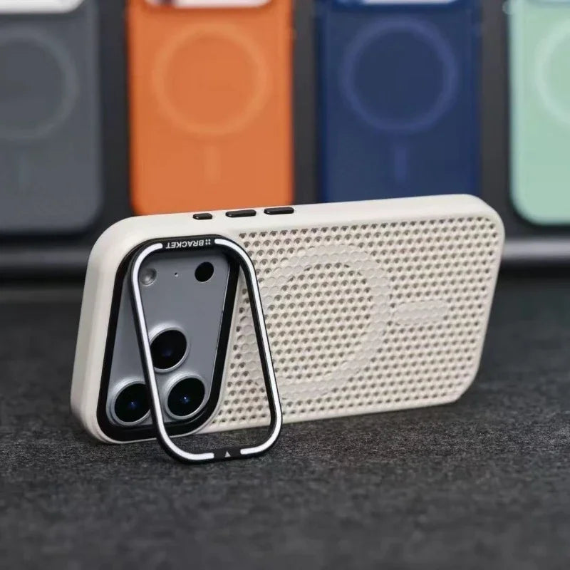 Camera mount mesh cooling case for iPhone For Magsafe