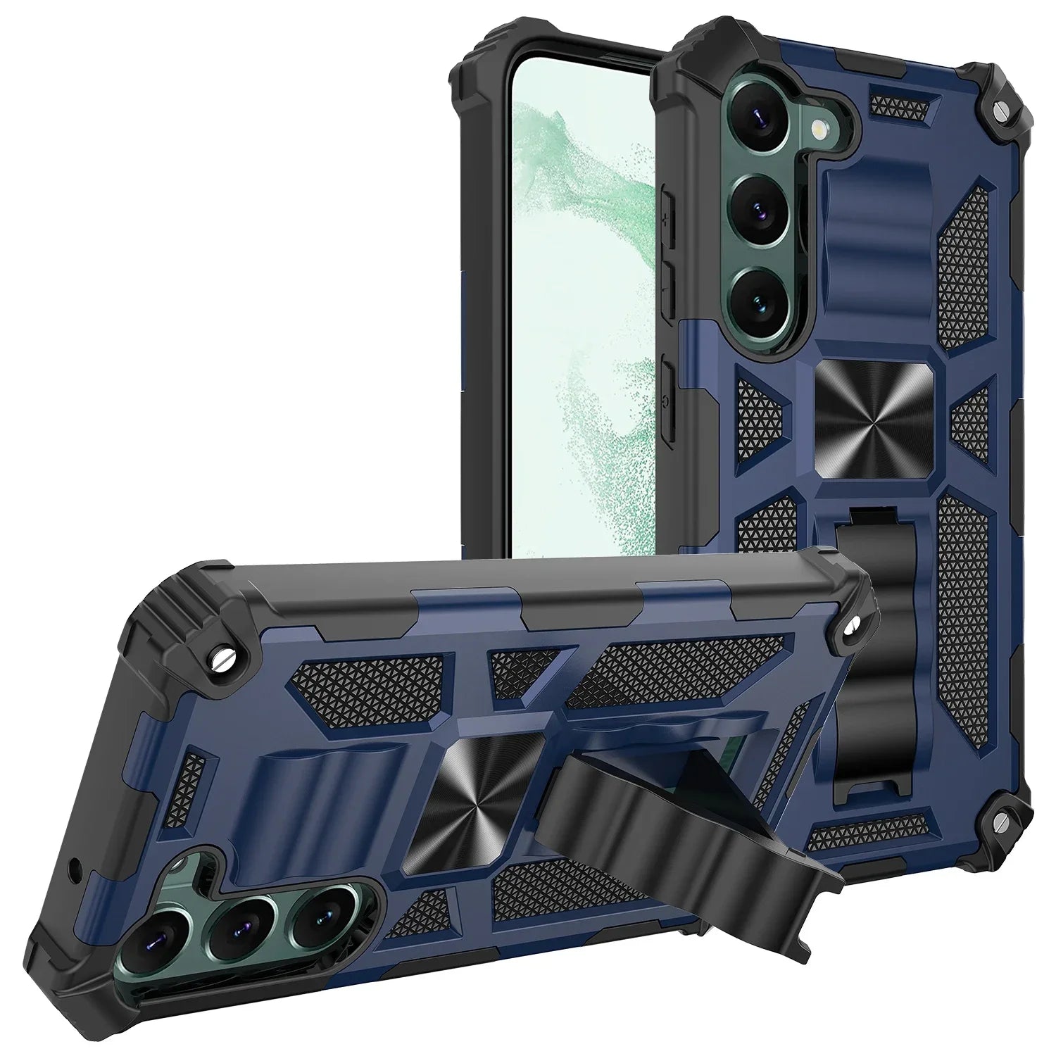 Camouflage bracket shockproof and anti drop phone case for Samsung