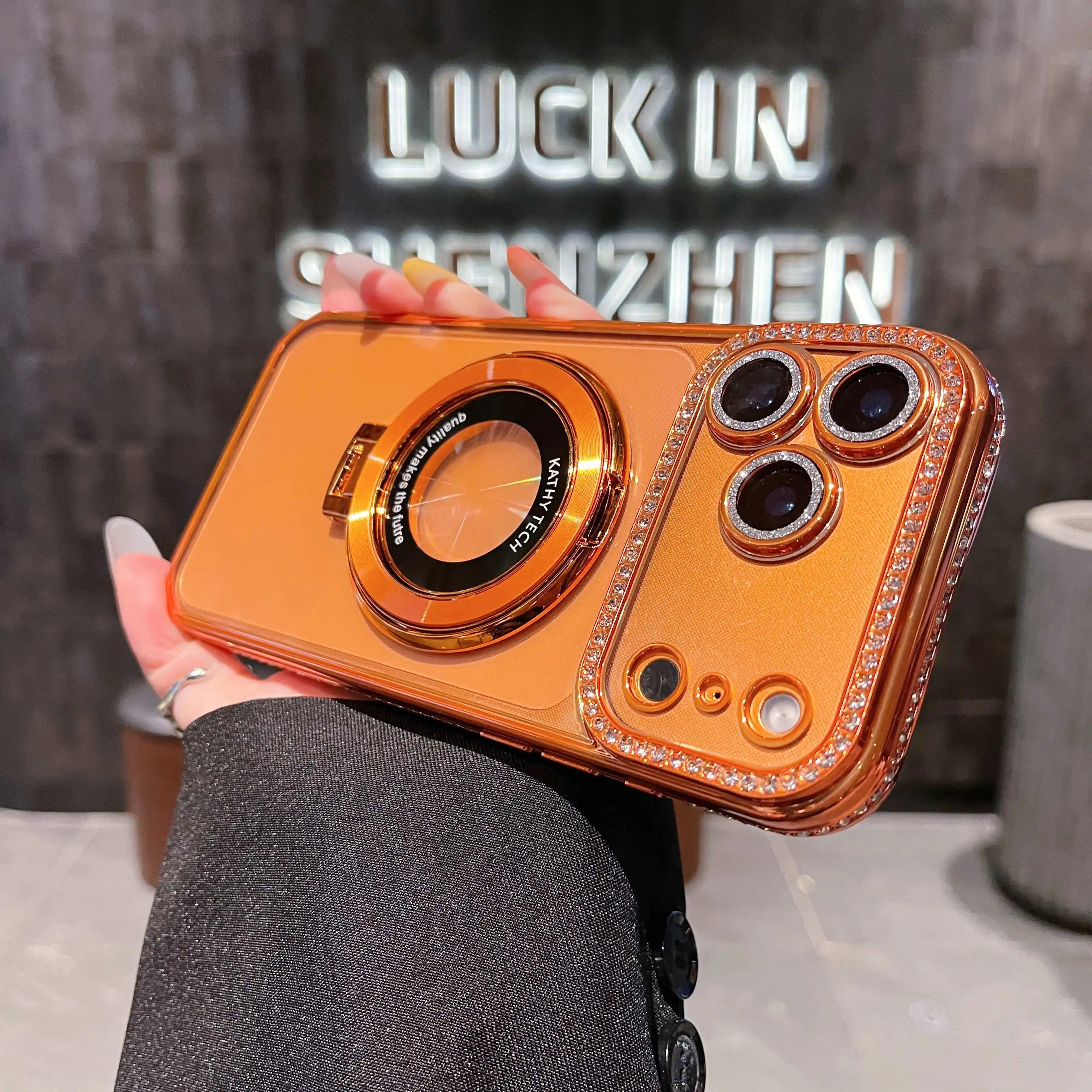 Luxury Glitter Diamond Magnetic Phone Case For iPhone