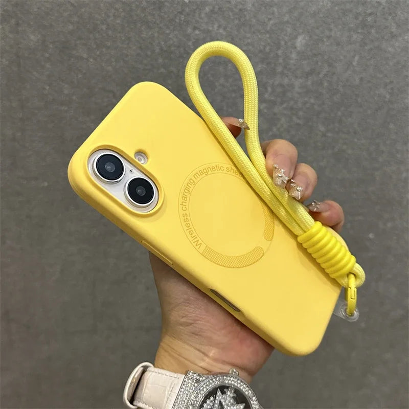 Liquid silicone lanyard cover for iPhone