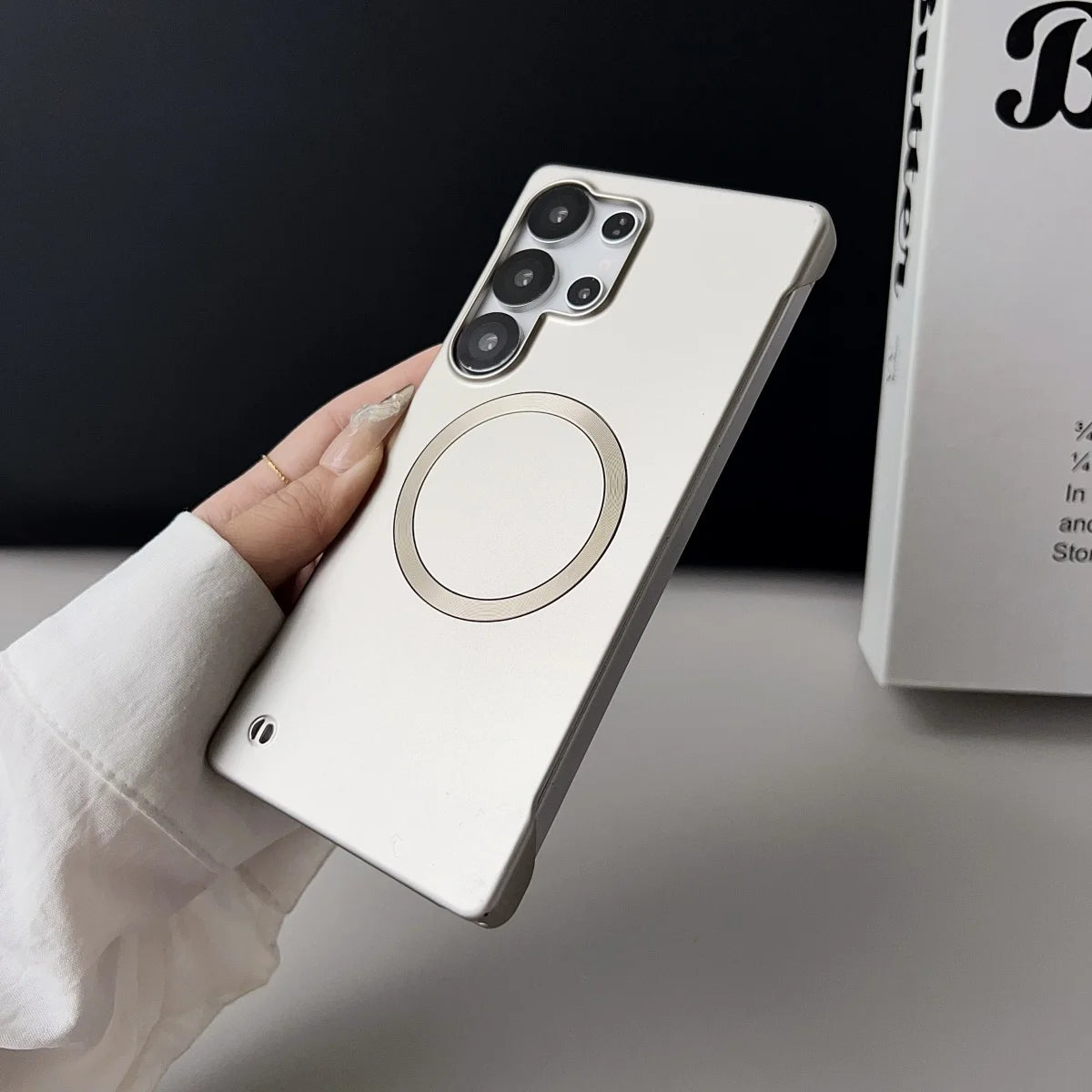 Slim Frameless Metallic Paint For Magsafe Case For Samsung