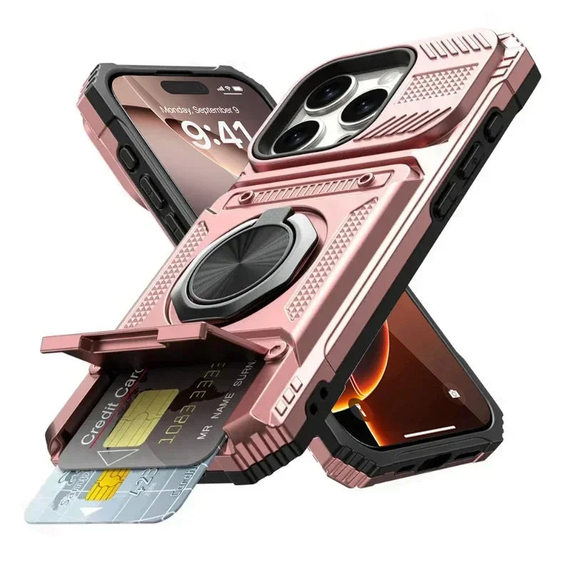 Magnetic stand-type card slot phone case for iPhone