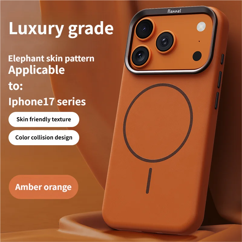 High-End Leather Texture Magnetic Phone Case for IPhone for Magsafe