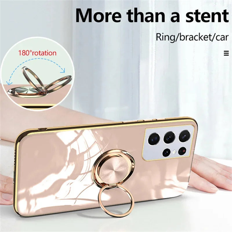 Luxury Tpu Ring Holder Phone Case For Samsung Galaxy