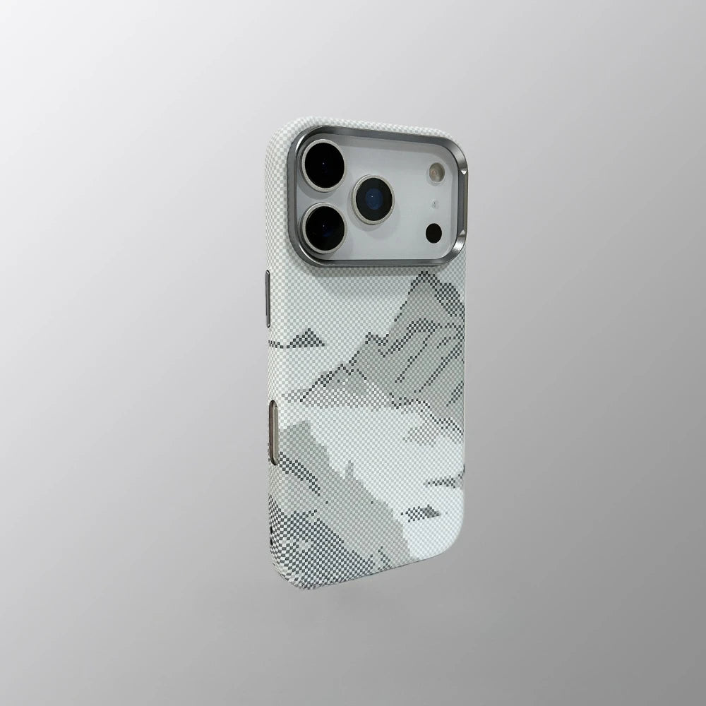 Matte Relief Magnetic  Snow Mountain Case for iPhone