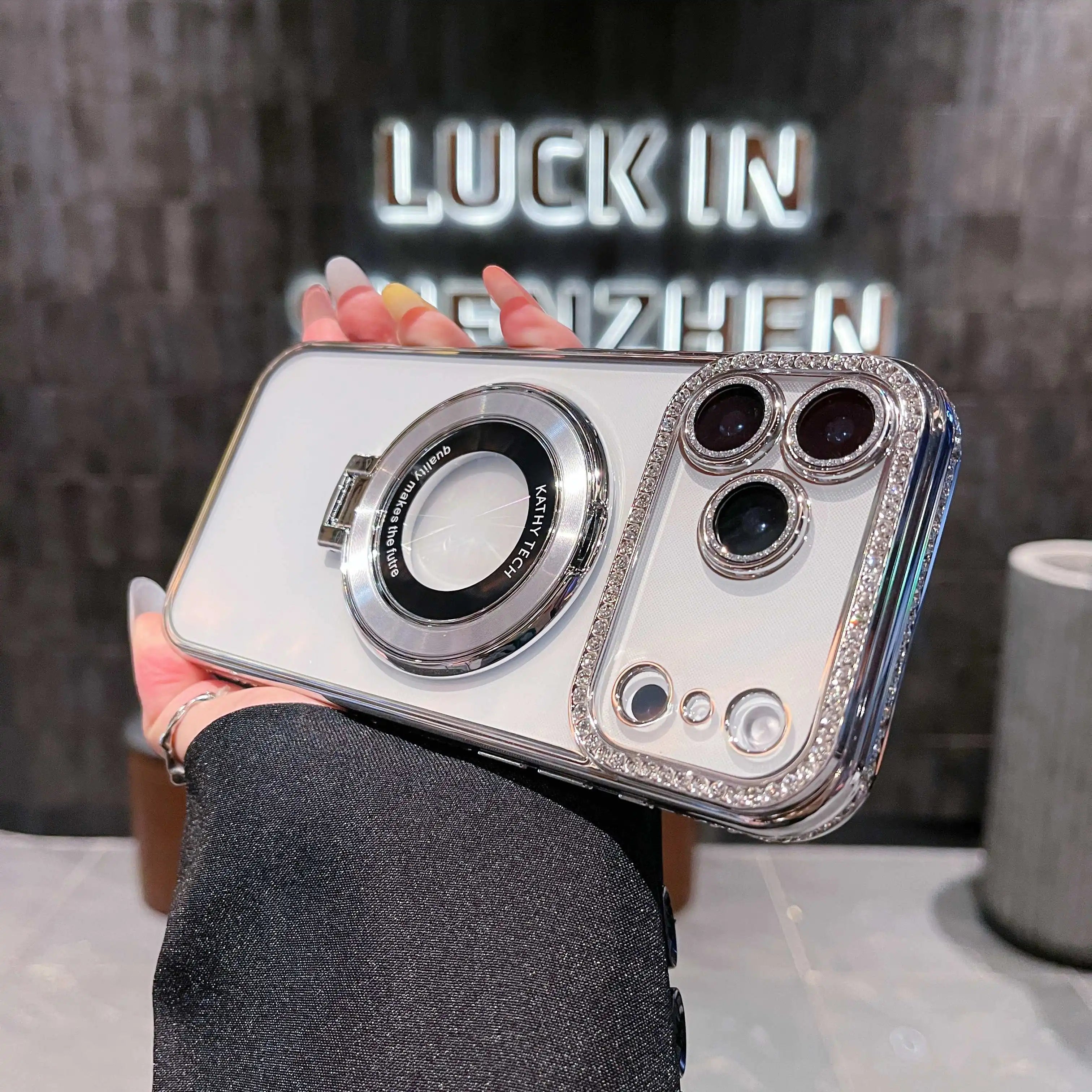 Luxury Glitter Diamond Magnetic Phone Case For iPhone