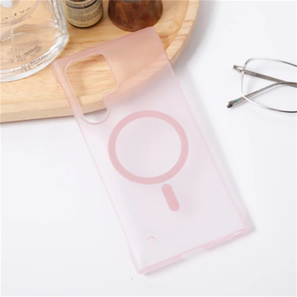 Luxury ultra-thin matte transparent frameless phone case for Samsung