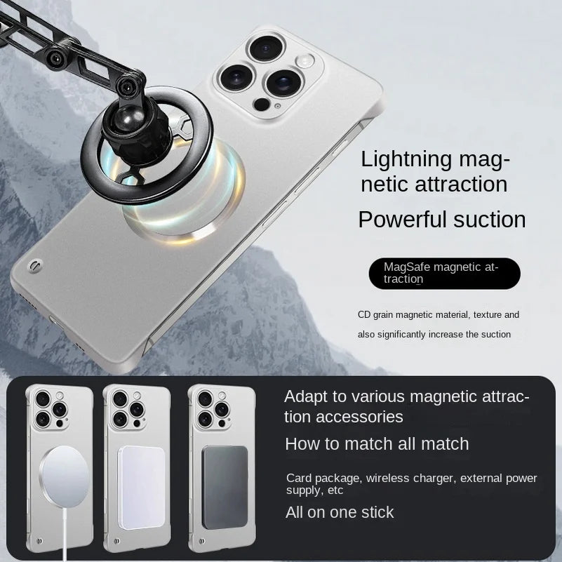Ultra thin border Magsafe magnetic phone case suitable for iPhone
