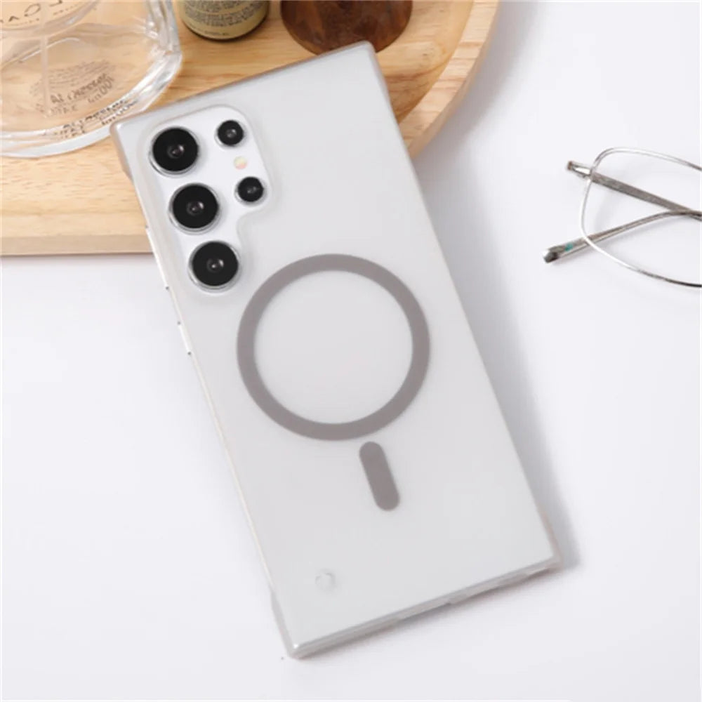 Luxury ultra-thin matte transparent frameless phone case for Samsung