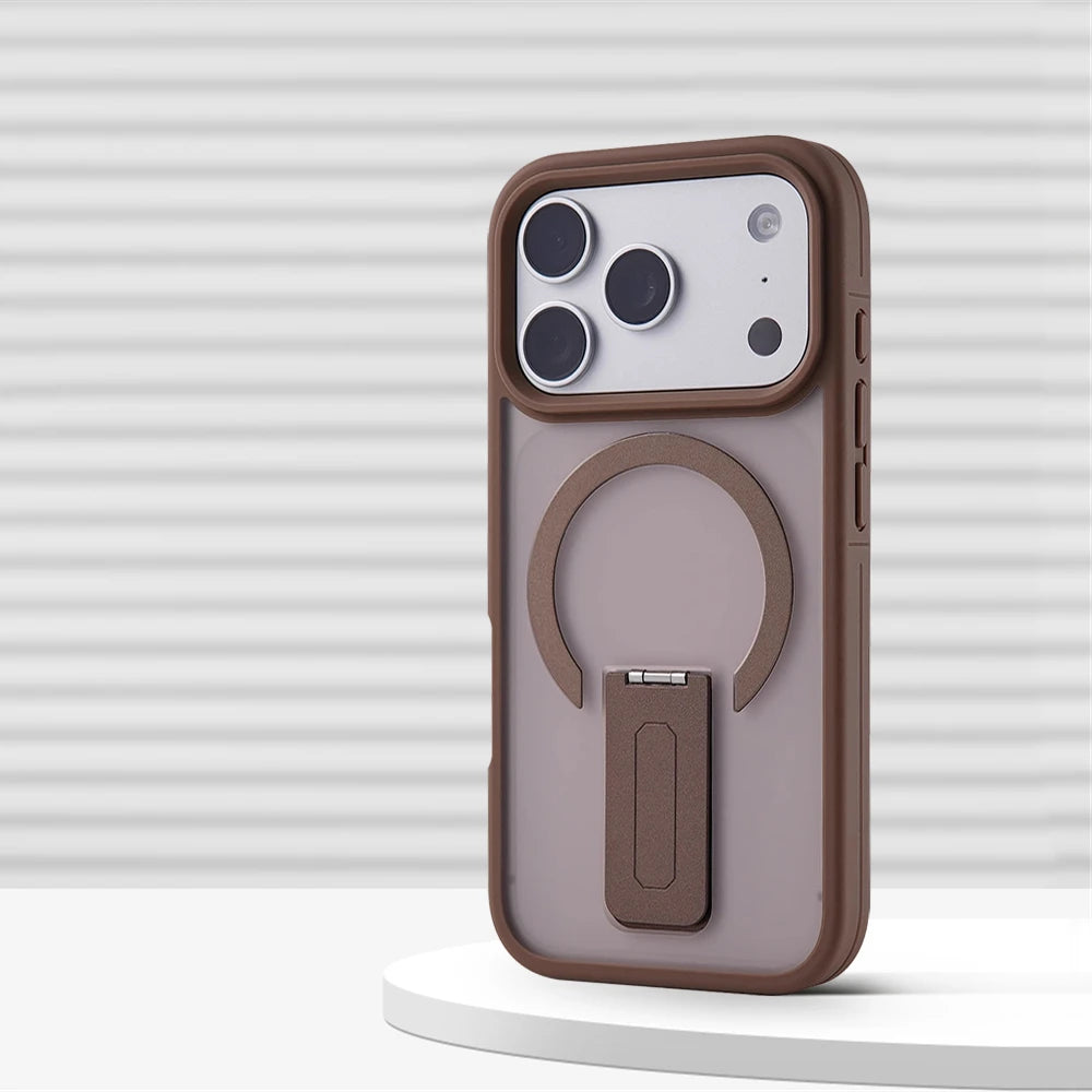 Matte Translucent Holder Magnetic Case for IPhone For Magsafe