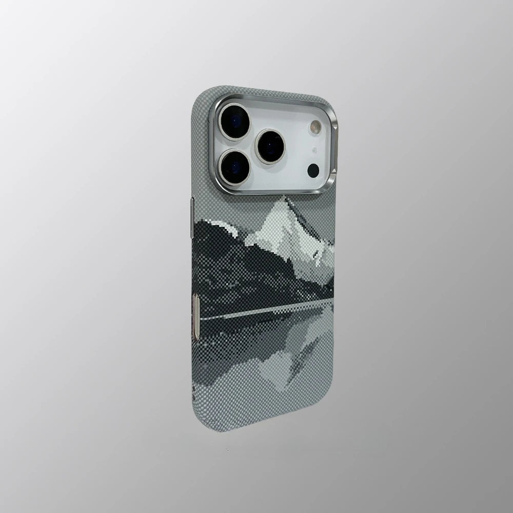 Matte Relief Magnetic  Snow Mountain Case for iPhone