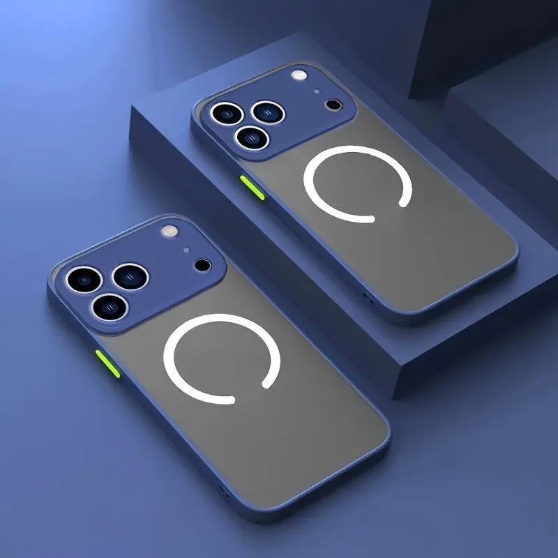 Translucent Magnetic Armor Phone For Magsafe Case For iPhone