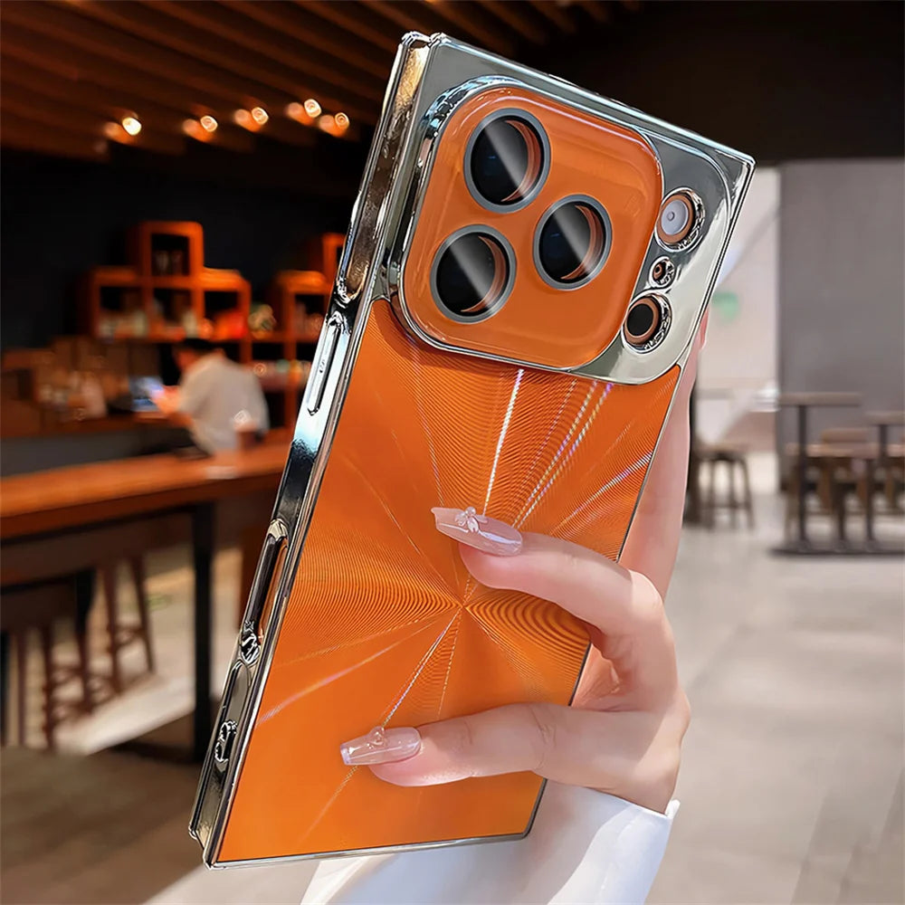 Square Aurora Shine Electroplated iPhone Case for iPhone