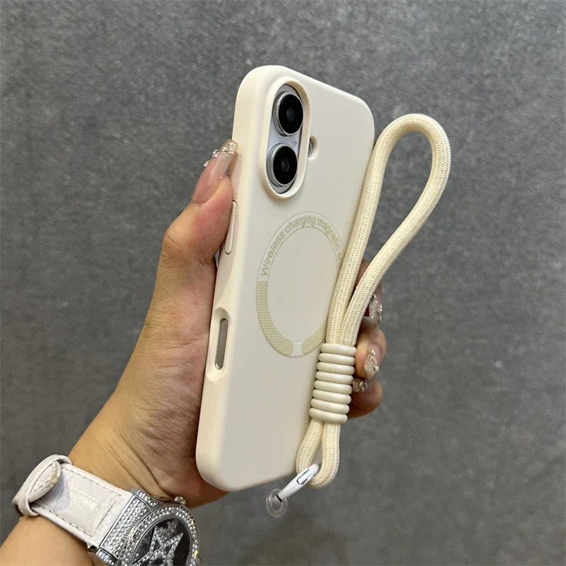 Liquid silicone lanyard cover for iPhone