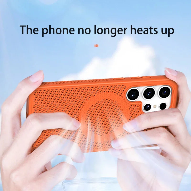 Cooling and breathable phone case suitable for Samsung