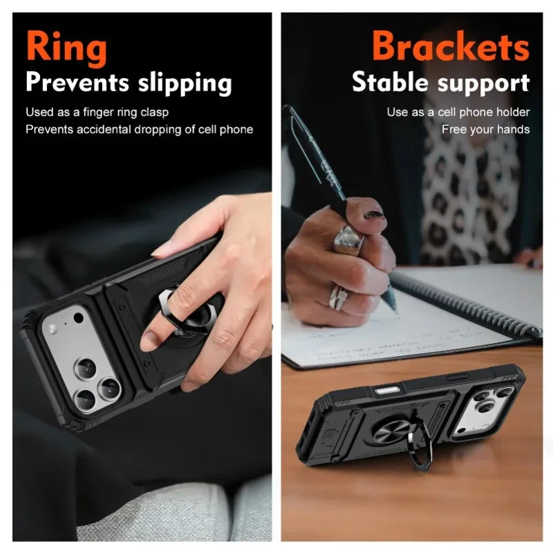 Magnetic stand-type card slot phone case for iPhone