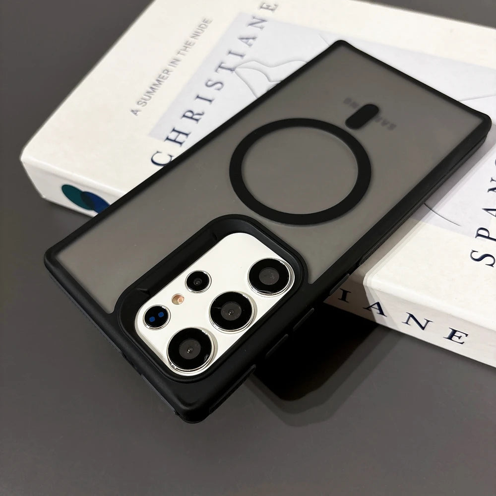 Matte Armor Magnetic Charging Case For Samsung