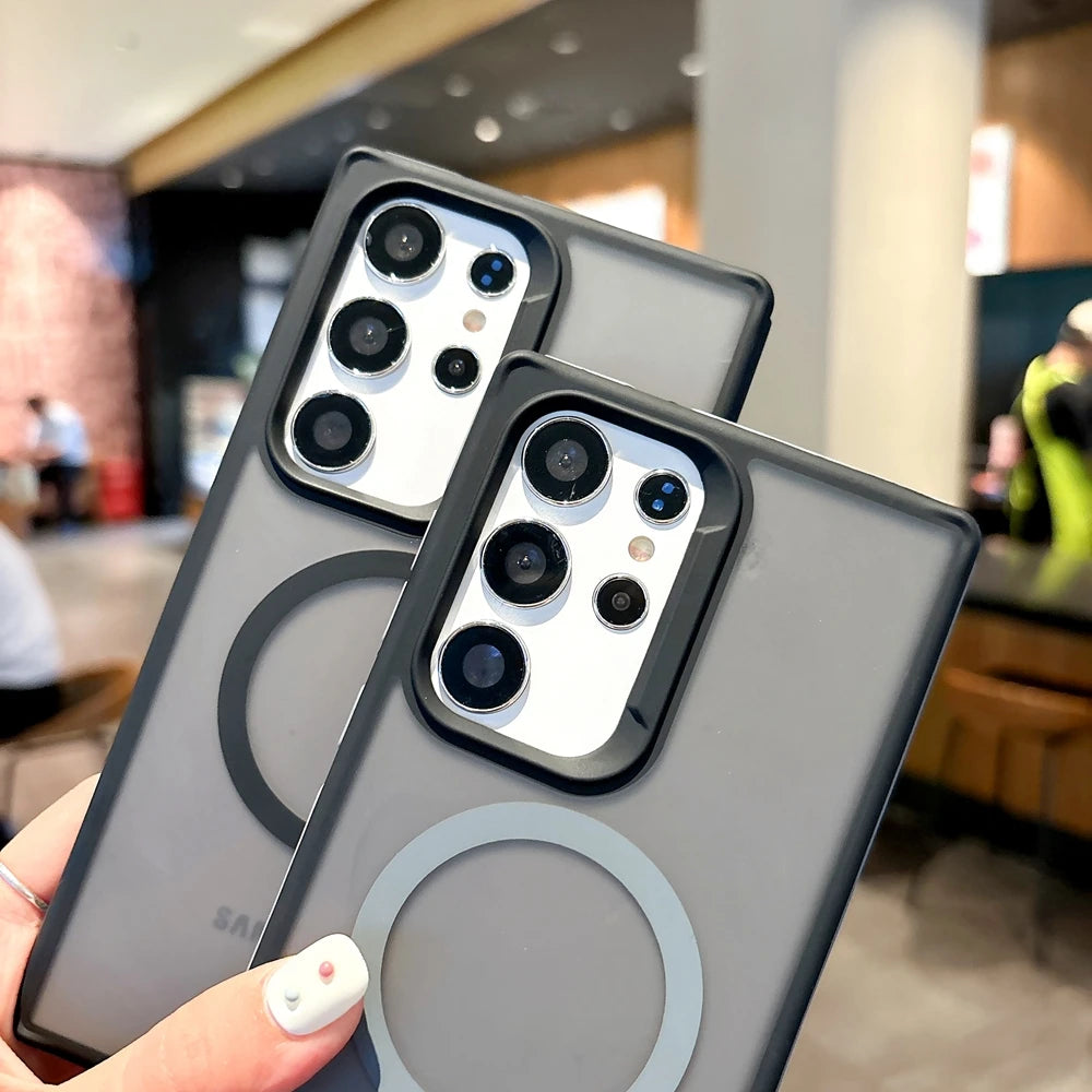 Matte Armor Magnetic Charging Case For Samsung