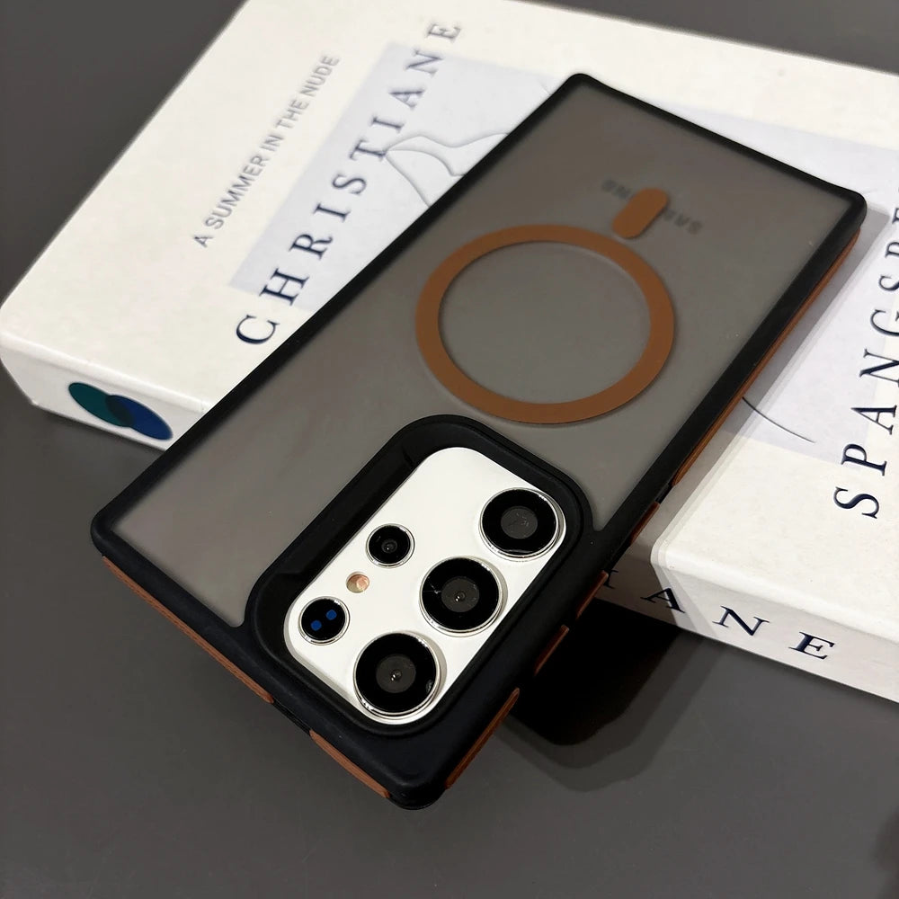 Matte Armor Magnetic Charging Case For Samsung