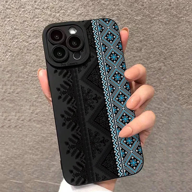 Vintage Totem Painting Shockproof Phone Case For iPhone