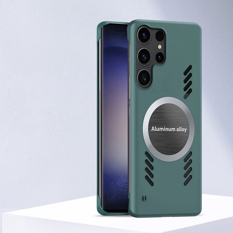 Luxury graphene cooling magnetic phone case for Samsung