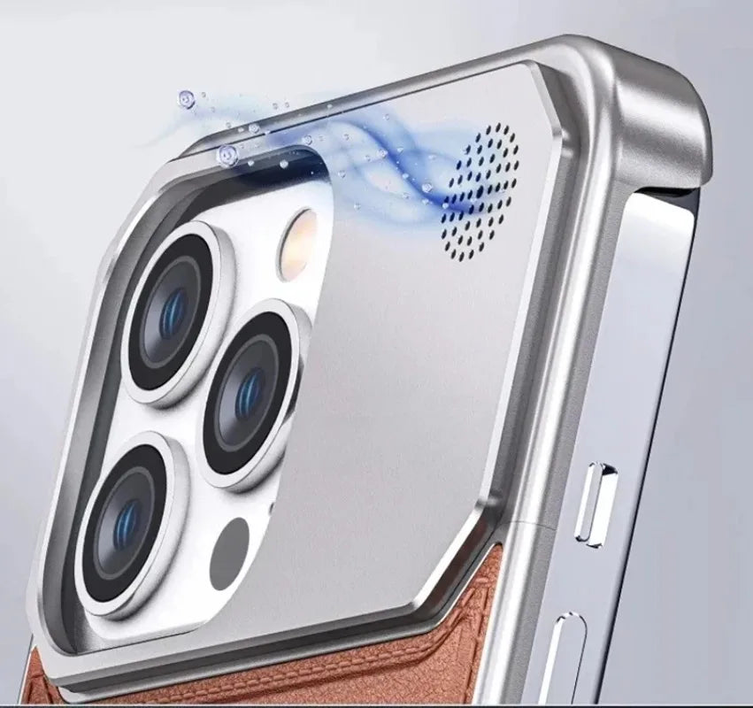 Luxury Magnetic Leather Aromatherapy Case For iPhone