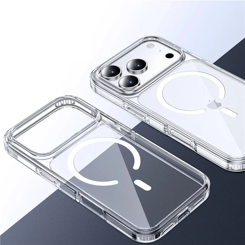 Crystal Transparent for Magsafe Magnetic Case For iPhone