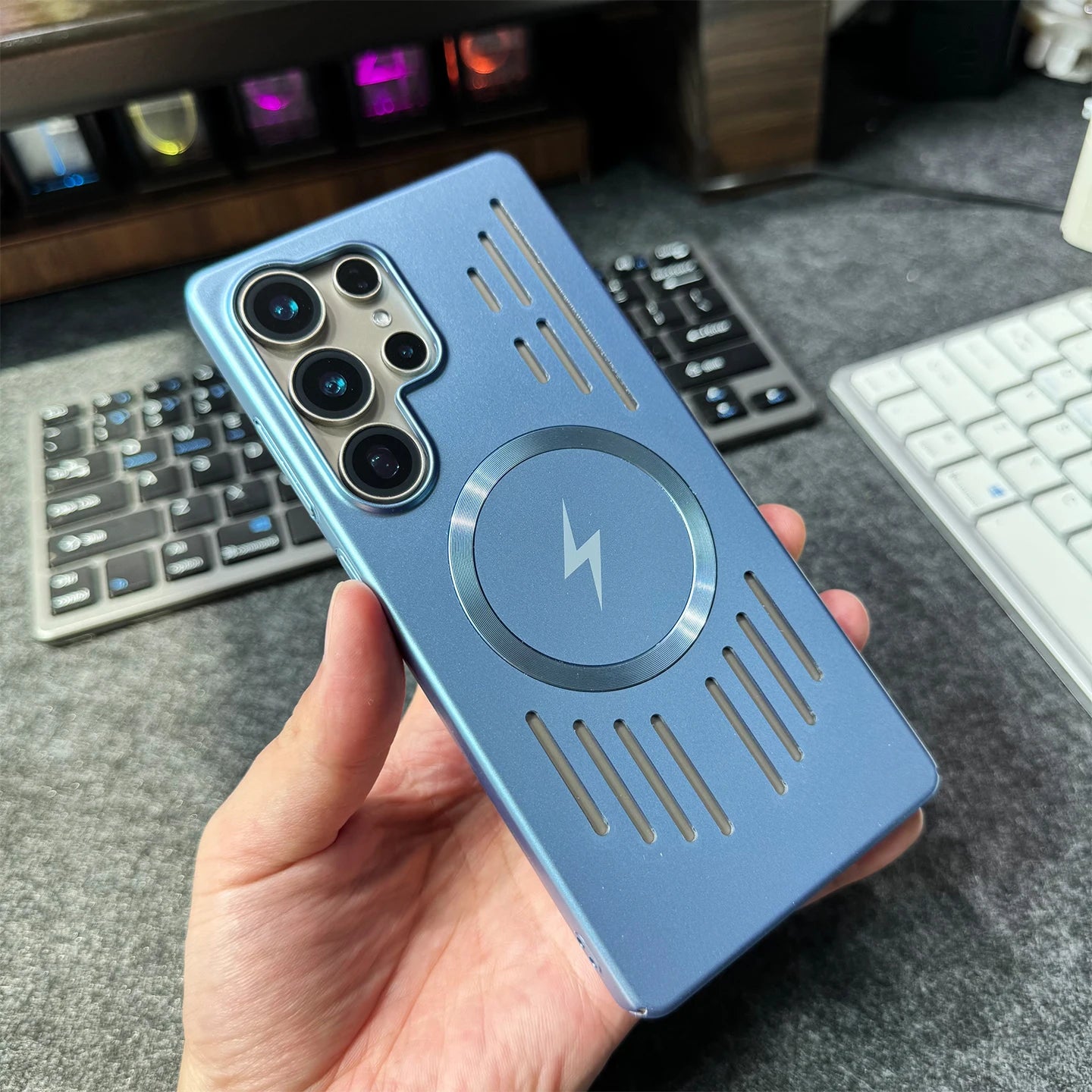 Paint Hard Heat Dissipation Cooling Hollow Case For Samsung