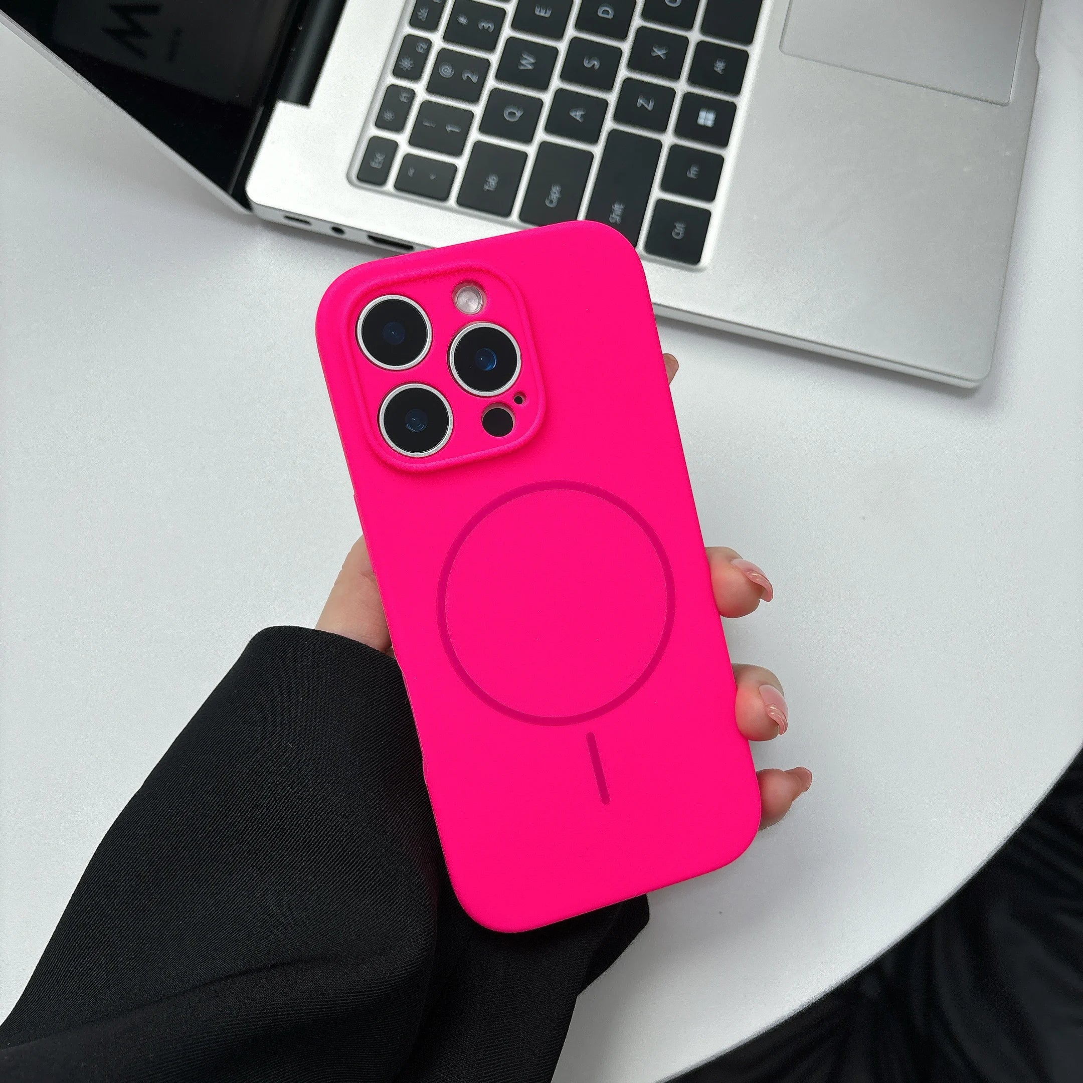 Excellent fluorescent matte silicone phone case for iPhone